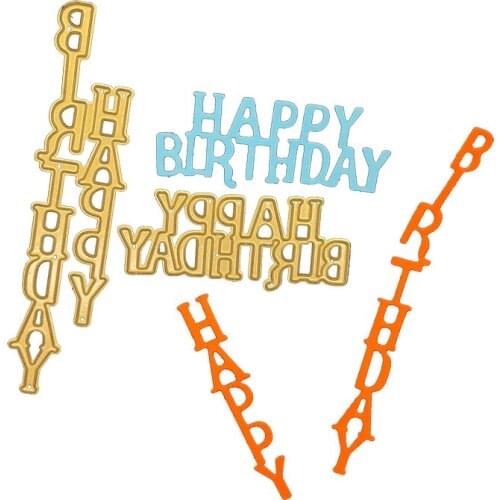 Julyarts Happy Birthday Dies 2021 New Arrivals Scrapbook Album Scrapbooking Craft Stencil DIY Album Sheet Mold Mould Decor