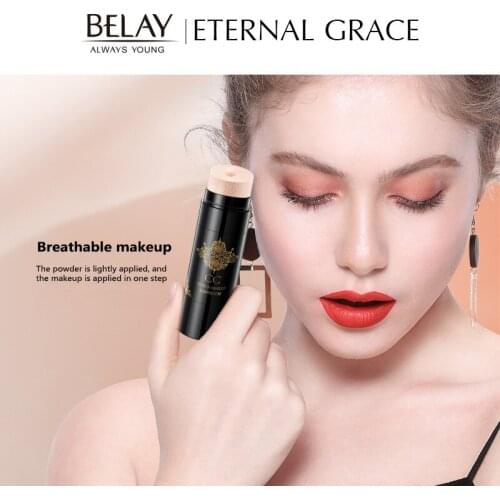 QINRUN Concealer Stick Air Cushion Long Lasting Moisturizing Liquid Foundation CC Cream Brighten Skin Face Makeup Primer TSLM2