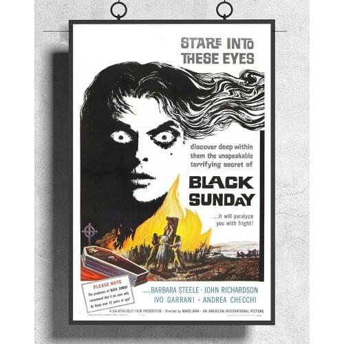 L283 BLACK SUNDAY Movie 1960 Italian Horror 02 Silk Fabric Poster Art Decor Indoor Painting Gift