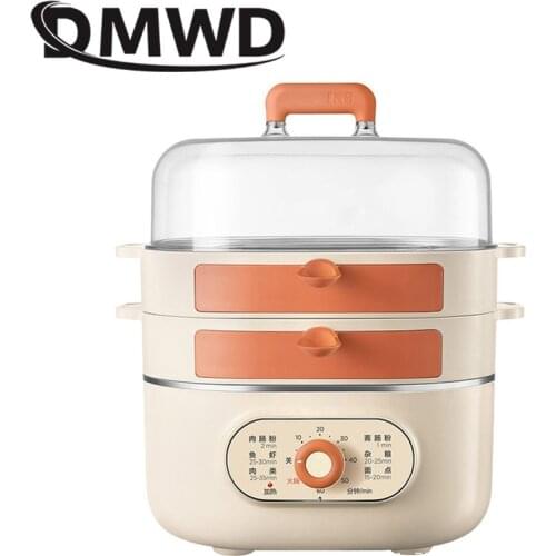 DMWD Multifunctional Electric Cooker Hotpot Mini Non-stick Food Noodle Cooking Skillet Egg Steamer Soup Heater Pot Frying Pan 1L