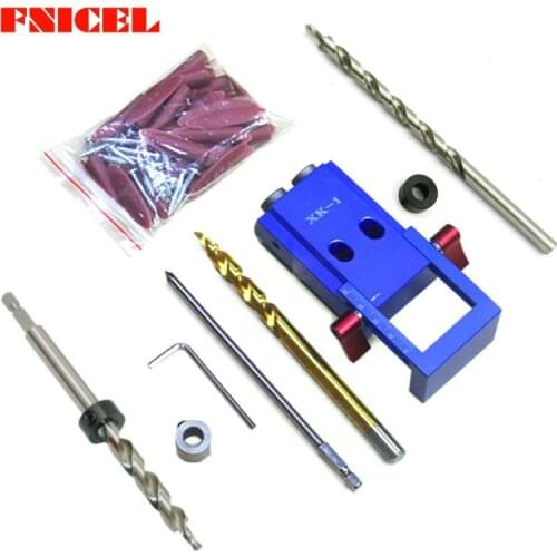UPGRADED Pocket Hole Jig Kit System for Wood Working & Joinery and Step Drill Bit & Accessories Wood Work Tool