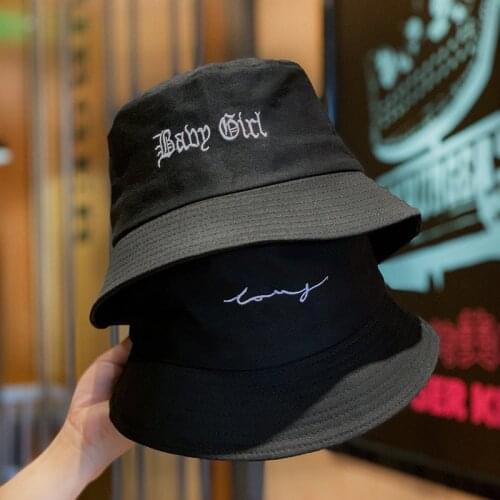 2021 Fashion Bucket Hats Women Summer Sunscreen Panama Hat Men Solid Color Sunbonnet Fedoras Outdoor Fisherman Beach Cap Black