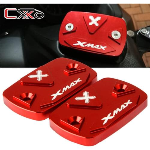 2Pieces Motorcycle Aluminum Front Fluid Reservoir Cover For YAMAHA XMAX 300 xmax300 2017 2018 2019 For YAMAHA x-max 125 250