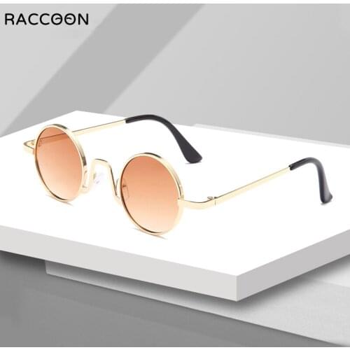 Retro Round Steam Punk Sunglasses Men Women Brand Designer Small Circle Sun Glasses Metal Frame Driving Gothic Steampunk Eyewear