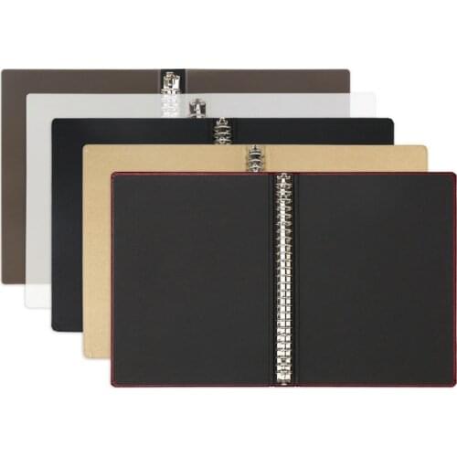Creative Leather-like A4 B5 A5 Binder Notebook Cover Metal Ring Binder Planner Cover Spiral Notebook Ring Binder