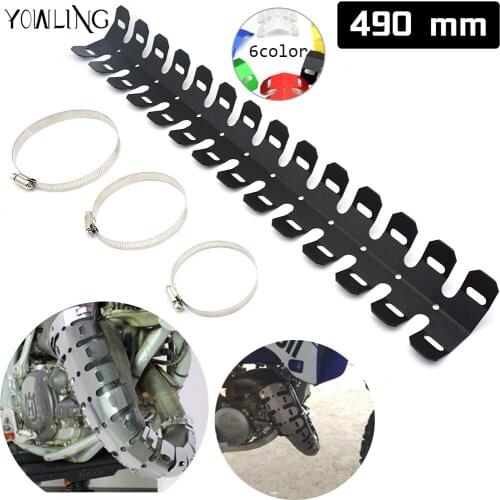 Motorcycle Exhaust Muffler Pipe Heat Shield Cover Guard For HONDA 125 SUZUKI 250 YAMAHA 450 YZF 125/250 150 KAWASAKI YZ RM