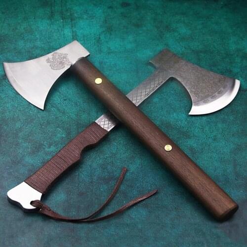 High-end sharp fireproof blasting axe high manganese steel forging (corrosion engraving) felling axe collection axe camping axe