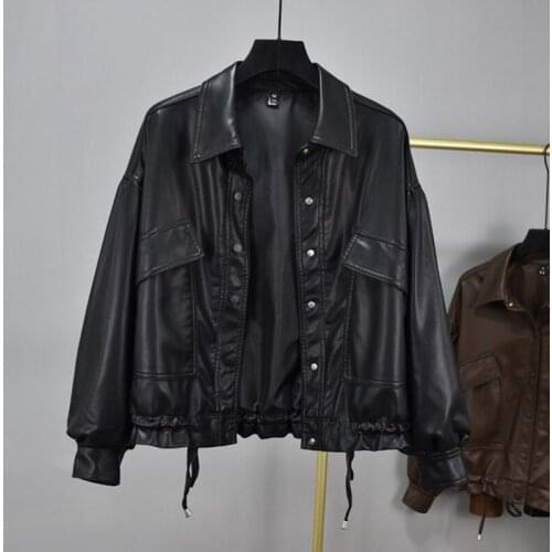Womens Autumn Coat Womens Leather Jacket Womens Jacket Womens Coat Leather Jacket Womens Motorcycle Leather Jacket 2021 New
