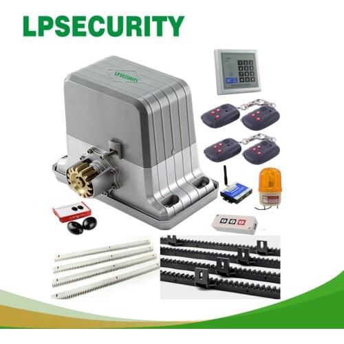 1800kg 4 keyfobs automatic gsm sliding gate motor operator opener with 8m nylon racks or 9m nylon racks