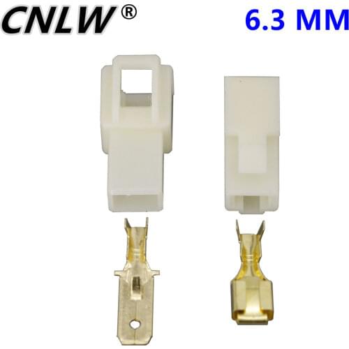 6.3 series All New 1 Pin DJ7011-6.3-11/21 ABS Plastic Electrical Wire Connectors Plug Male female Automobile Connector