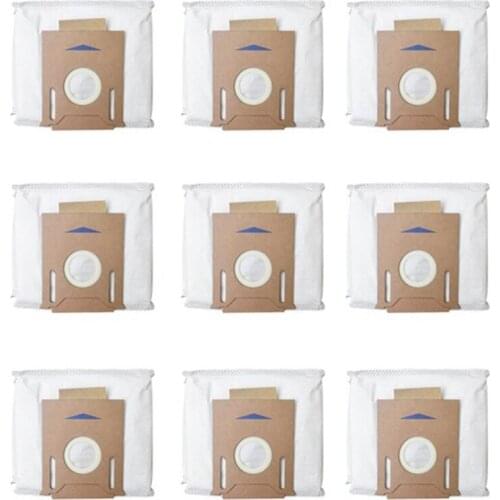 9 PCS for ECOVACS DEEBOT OZMO T8 Robot Vacuum Cleaner High Capacity Leakproof Dust Bag Replacement Accessories Parts Kit