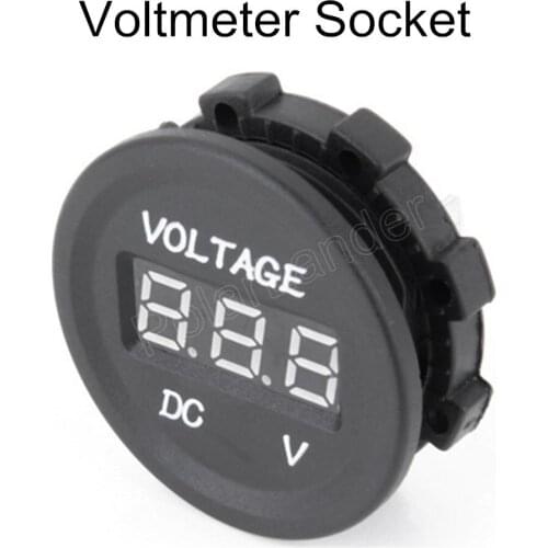 Free shipping 12V Waterproof Car Motorbike ATVs Cigarette Lighter Power Plug Charger Voltmeter Socket Dirt bikes