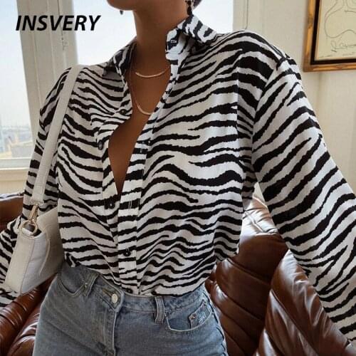 New Blouses Women Long Sleeve Blouse Shirt 2021 Turn Down Collar Print Shirt Women Fashion Button Shirts Office Lady Top