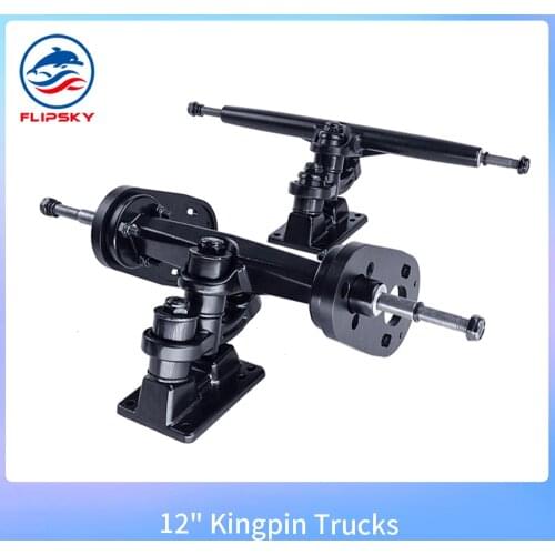 Electric Skateboard Trucks 12 Inches with Motor Mounts for Electric Skateboard Double Kingpin Trucks Kits Electric|Flipsky