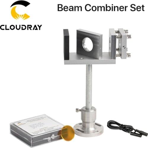 Cloudray Beam Combiner Set 20/25mm ZnSe Laser Beam Combiner + Mount + Laser Pointer for CO2 Laser Engraving Cutting Machine