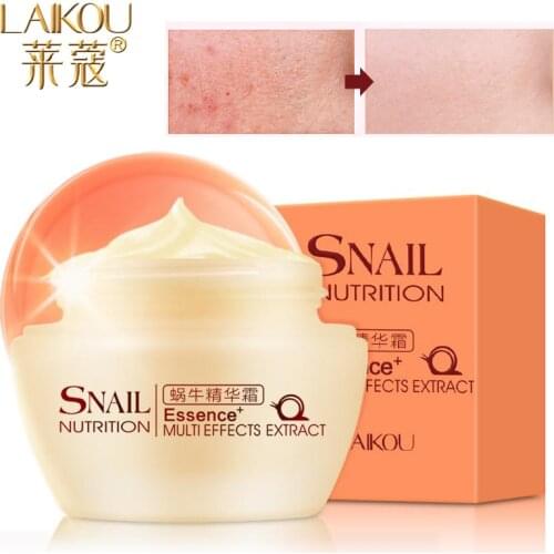 LAIKOU Brand Natural Snail Face Cream 50g Nutrition Essence Extract Face Cream Moisturizing Whitening Oil Control Acne Treatment