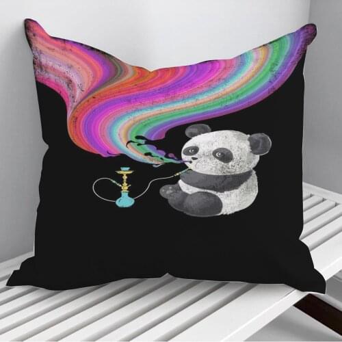 Bear smoke Shisha I vape Throw Pillows Cushion Cover On Sofa Home Decor 45*45cm 40*40cm Gift Pillowcase Cojines Dropshipping