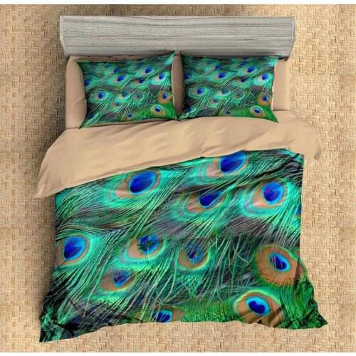 Fashion Feather Style Household Bedding Pillowcase Quilt Cover Flat Bed Cover Winter Full King Single Queen Bed Cover