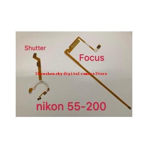 NEW Lens Line Focus Aperture Flex Cable For Nikon 55-200 mm 55-200mm FOCUS Flex Cable and shutter flex Repair Part
