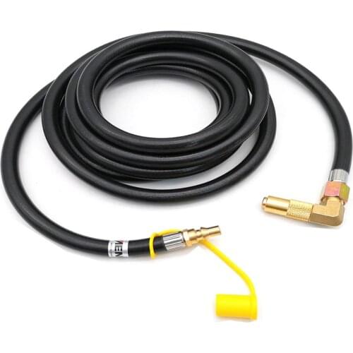 Propane Elbow Adapter Fitting Extension Hose With 1/4 Male Connector 12Ft RV Quick-Connect Kit for Blackstone 17"/22" Griddle