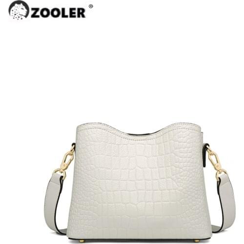 ZOOLER New in stock Totally Cow Soft Real Leather Shoulder Bags Women Real Genuine Leather Bags Fashion Girls Two Straps #wg326