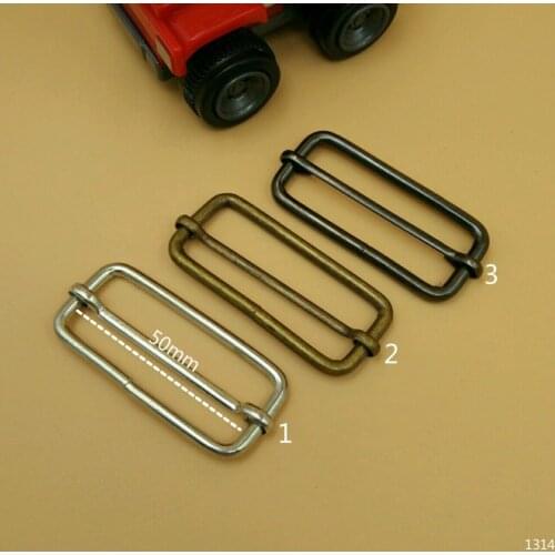 Free shipping 10pcs 50mm Bags Straps Fitting Buckle Adjust Slider Loop Bag Making Sewing Craft Belts Shoes Fasteners Accessories