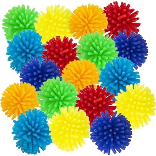 10 Pack Soft Calming Sensory Fidget Toys Spiky Hedge Balls in Various Vibrant Colors for Kids Party Favors