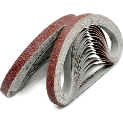10 Pack 330*10mm 520*20mm Brown Alumina Sanding Belts 60-1000 Grit Grinding and Polishing Replacement For Angle Grinder Machin
