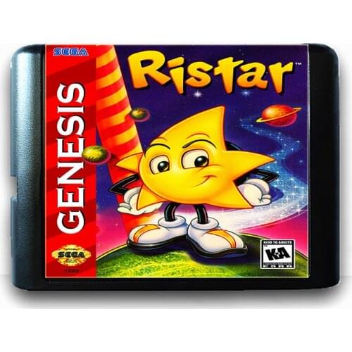 Ristar for 16 bit Sega MD Game Card for Mega Drive for Genesis Video Game Console PAL USA JAP