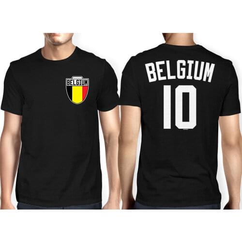 2019 Fashion Retro Summer Mens Print T-Shirt Belgium Soccers Footballer Sporter Crest Country T Shirt
