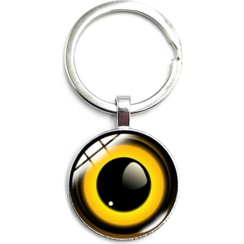 2020 Fashion Creative Retro Art Beautiful Eyes Time Glass Cabochon Pendant Keychain Men and Women Jewelry Keychain