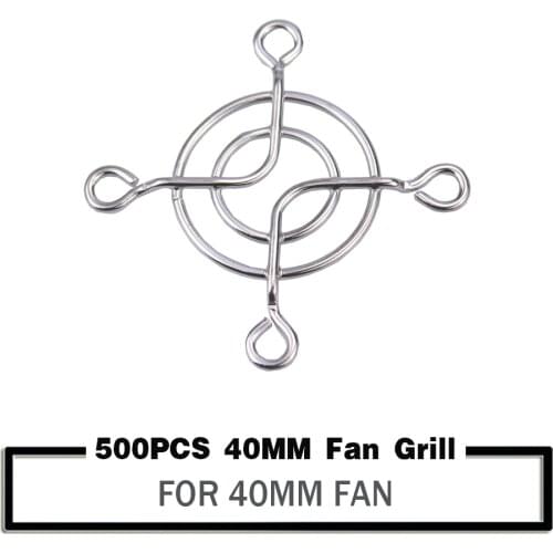 500 Pieces 40mm 4cm 40x40mm Fan Grills Silver Metal Wire Finger Protector Guard PC DC Fan Grill