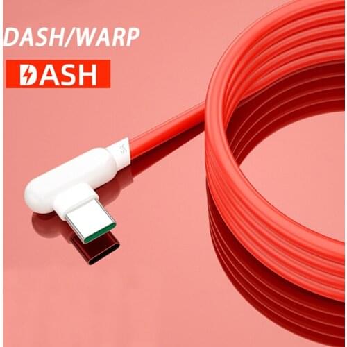 90 Degree Usb 3.1 Type C Warp Charge Cable 5A Dash Charger Cable For OnePlus 1+ 9 8 Pro 9R 8T 7T Nord N10 N100 5G Fast Charging
