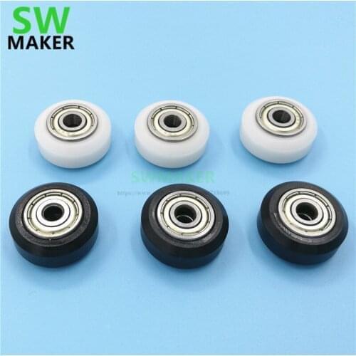 SWMAKER OX CNC 3D printer parts accessory DIY dual V wheels Solid V Delrin Wheel - V Slot Aluminium Linear Extrusion 5/8mm bore