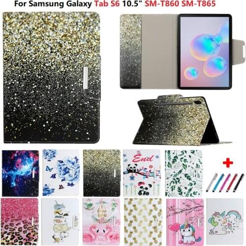 Bling Kawaii Tablet Cover For Samsung Galaxy Tab S6 Case SM-T860 SM-T865 2019 10.5 inch Tab S6 Skin Cover Caqa With Stylus Pen