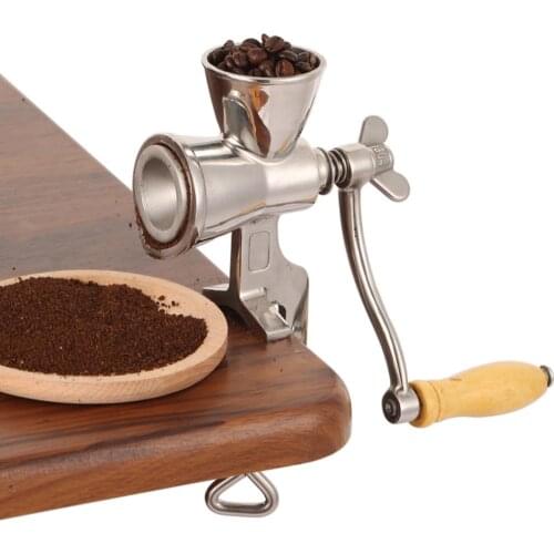 Household manual grinder Soybeans Grain Grinder Flour Manual Stainless Steel Coffee Cereal Food Handheld Wheat Herb Kitchen Mill
