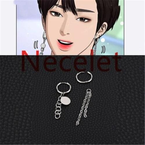 Korean Drama True Beauty 2021 new tassel style thick chain Trendy Lovely Retro Unique High Quality Ear buckle