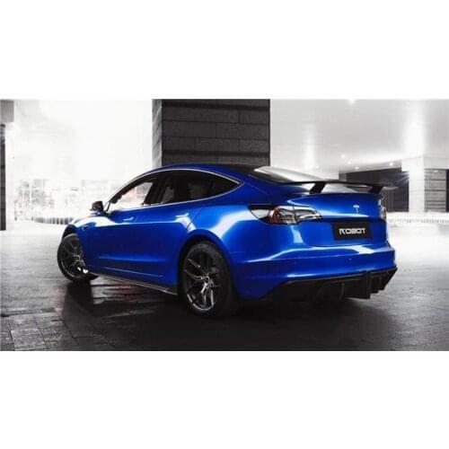 Suitable for Model Tesla 3 Robot Bar Surround Carbon Fiber Front Spade Side Skirt Rear Lip Tail Aircraft Cover