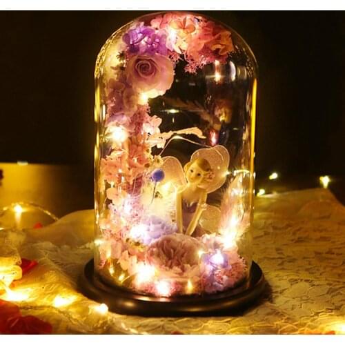 Valentines day creative gift eternal love rose home decoration eternal love wedding decoration lover lighting rose creative gift