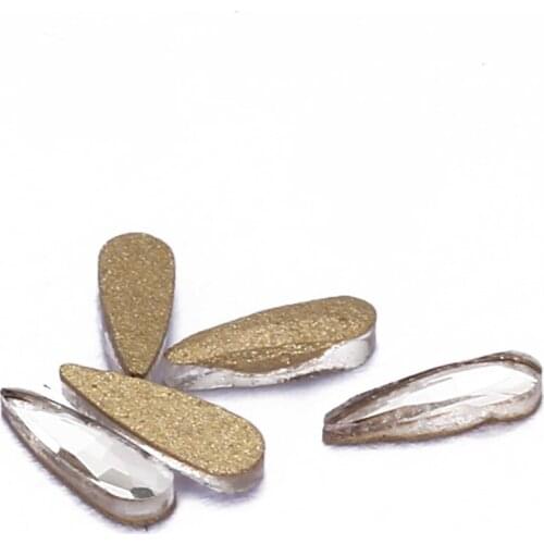 Long Tear Drop Shape Crystal Flatback Stones 5pcs 2x6mm Nail Art Wedding Dress DIY Jewerly Handcrafts Decoration Accessories