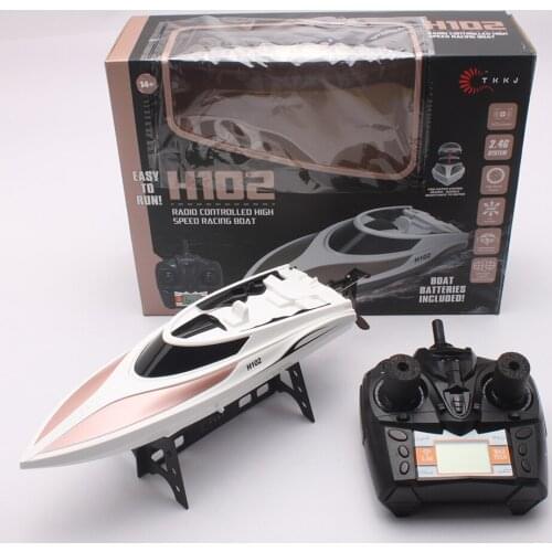 H102 2.4G 26km/h 180 Degree Electric Remote Conctol Racing Boat High Speed RC Boat Speedboat Flipping Kids Adults Outdoor Toys