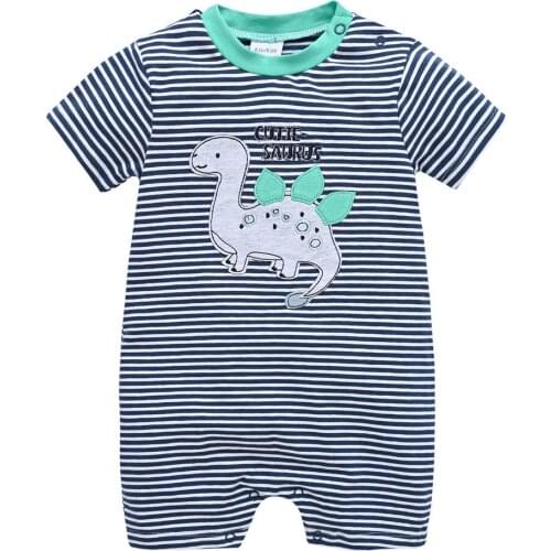 Kavkas Summer Boy Baby Romper Cool Animal Print ropa de bebe One Piece Clothes Cotton Short Sleeve 0-3 months Costume
