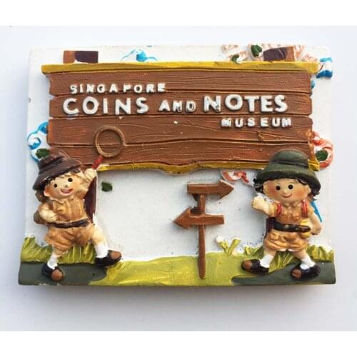 Singapore Creative Tourism Commemorative Gifts Hand-painted Crafts Magnetic Fridge Magnet Collection Decorations