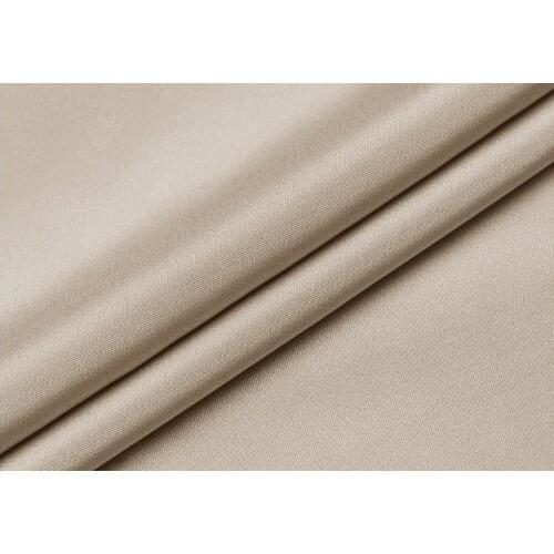 Howmay 100% pure silk fabric crepe de chine 30m/m 45" 130gsm 114cm CDC beige 54# for sewing dress or DIY handmade