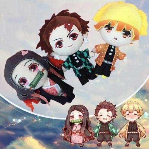 20cm Doll Anime Demon Slayer: Kimetsu no Yaiba Kamado Tanjirou Nezuko Plush Cute Stuffed Doll Xmas Gift