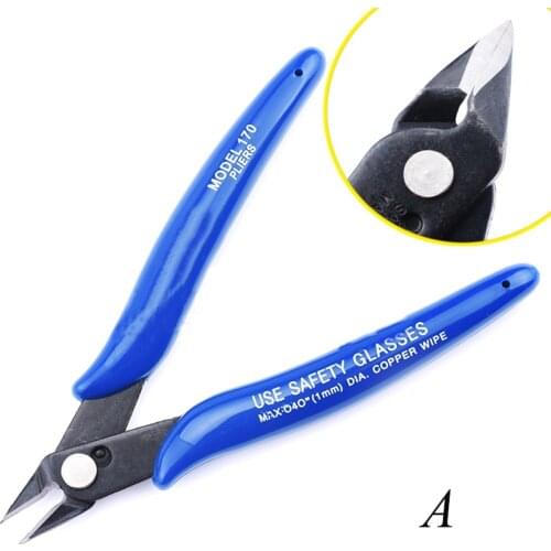 Electrical Wire Cable Cutters Cutting Side Snips Flush Pliers Nipper Anti-slip Rubber Mini Diagonal Pliers Hand Tools