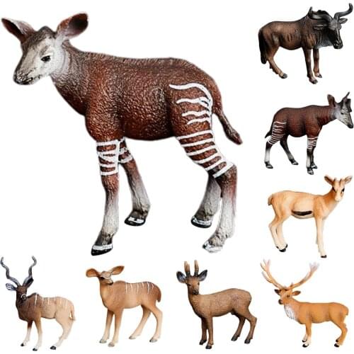 Simulation Wild Animal Deer Model Antelope Table Decor Kids Toy Collection Gift