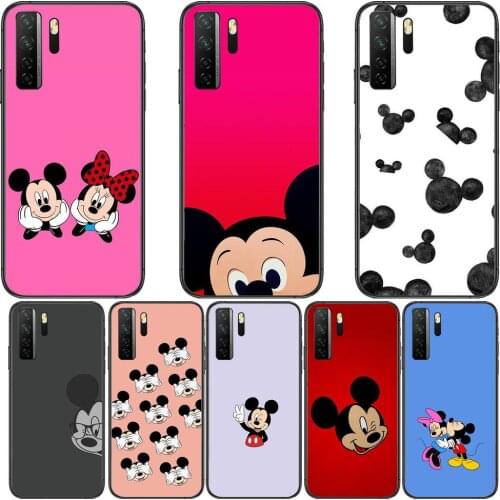 Disney cute mickey mouse stitch soft Black Soft Cover The Pooh For Huawei Nova 8 7 6 SE 5T 7i 5i 5Z 5 4 4E 3 3i 3E 2i Pro Phone