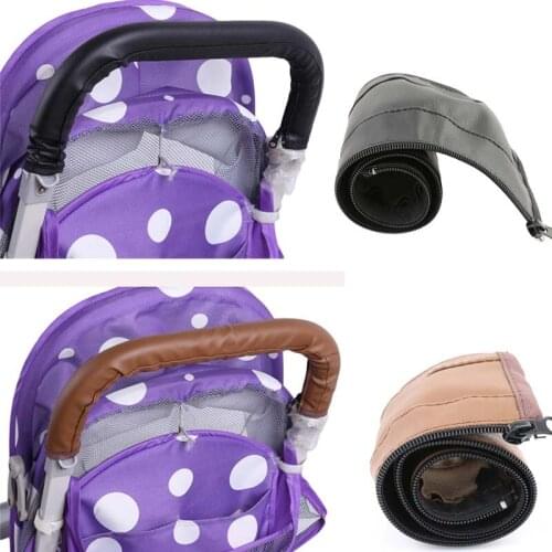 New Baby Pram Stroller Armrest Cover Case PU Leather Protective Cover For Armrest Handle Wheelchairs Foldable And Washable