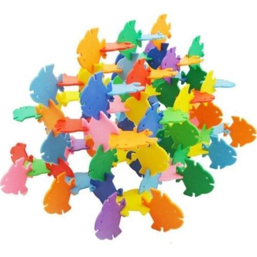 New Tropical Fish Building Blocks DIY Snowflake Interconnecting Building Construction Toys 3D Puzzle Bricks Toys For Kids Gifts